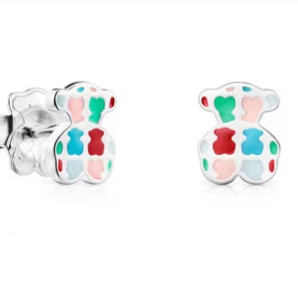 NWOT TOUS Tartan Pendant Necklace and Tartan Earrings Set - Picture 3 of 14